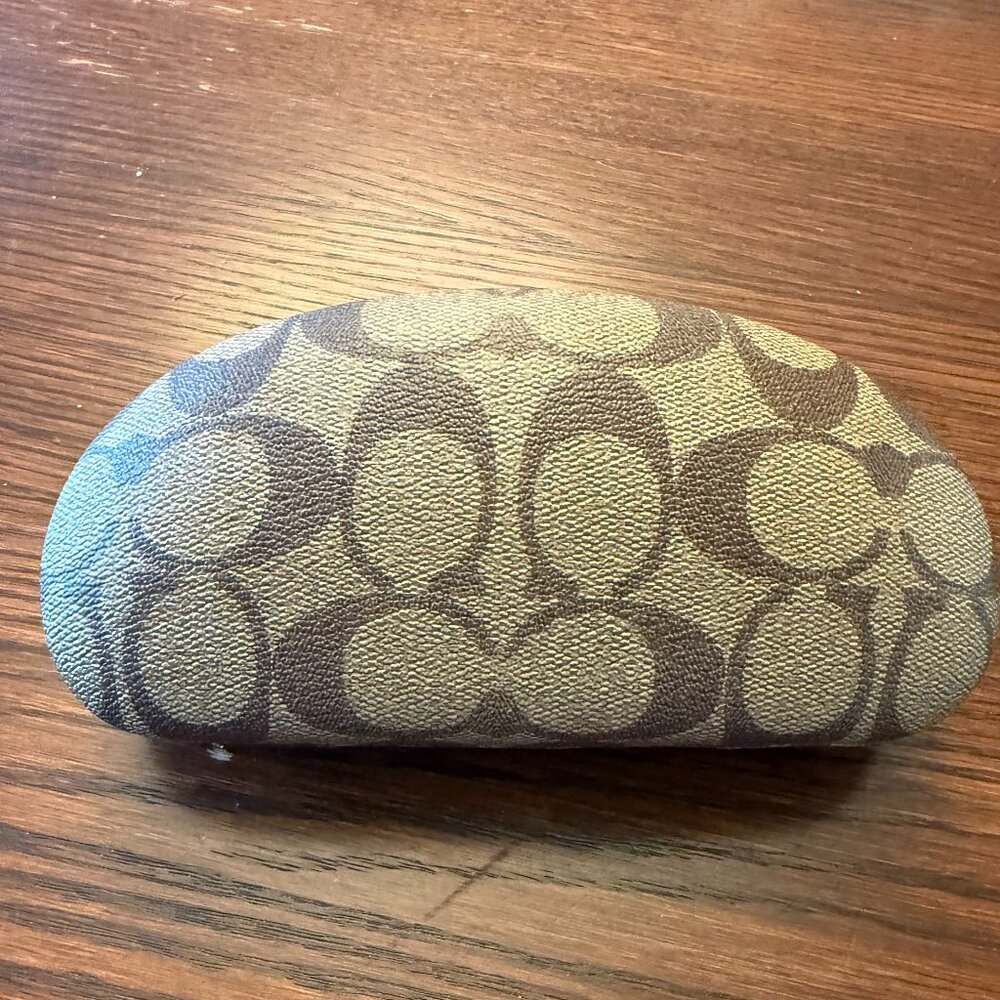 Coach Signature Canvas Hard Shell Glasses Case